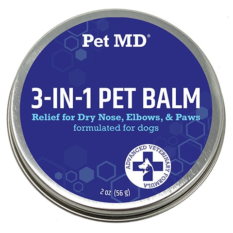 Pet MD Paw Balm 3-в-1 Увлажняющее средство для носа и локтей и защита лап Воск для собак с маслом ши, кокосовым маслом и пчелиным воском, банка 2 унции