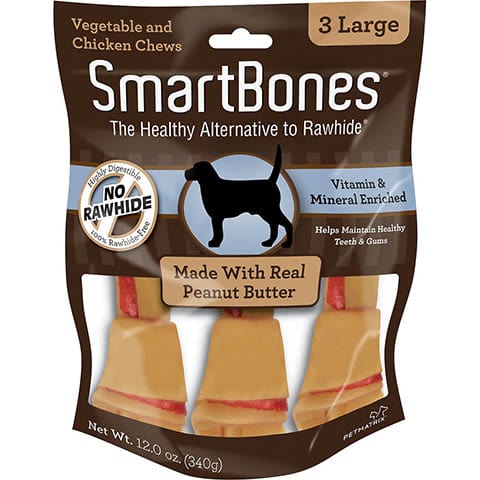 SmartBones Большие жевательные кости с арахисовым маслом
