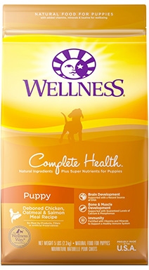 Wellness Complete Health Puppy Рецепт обеденной курицы, овсянки и лосося Сухой корм для собак