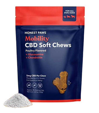 Мягкие жевательные конфеты Honest Paws Mobility CBD