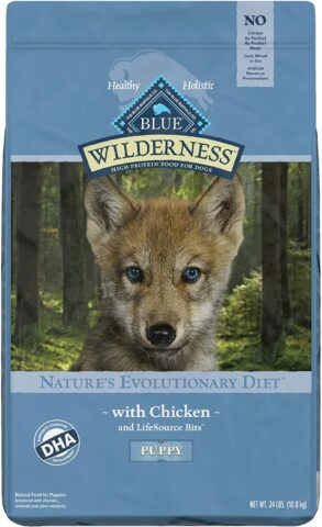 Blue Buffalo Wilderness High Protein, натуральный сухой корм для щенков, курица, 24 фунта