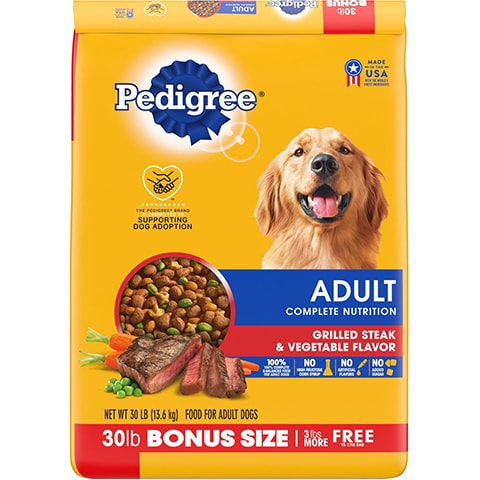 Сухой корм для собак Pedigree Adult Complete Nutrition со вкусом стейка и овощей на гриле