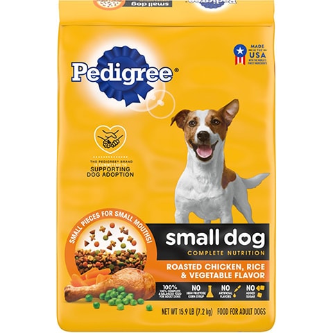 Pedigree Small Dog Complete Nutrition, жареный цыпленок, рис и овощи, сухой корм для собак мелких пород