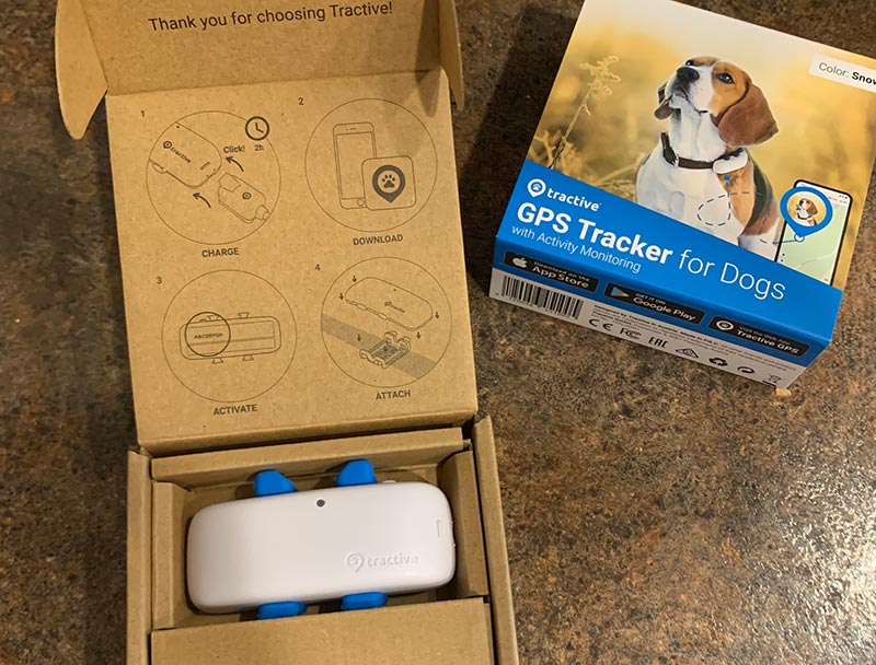 тяговый GPS-трекер для собак в коробке