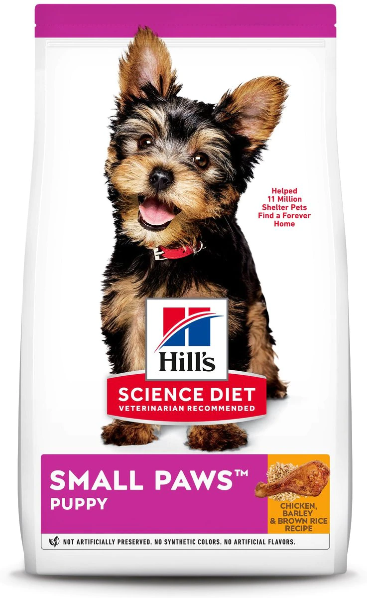 Hill's Science Diet Puppy Small Paws Куриная мука, ячмень и коричневый рис