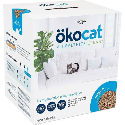 Okocat Original Premium Wood Комкующийся наполнитель для кошачьих туалетов