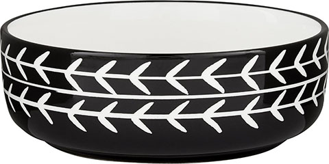 Нескользящая керамическая миска для собак и кошек Signature Housewares Black Arrow