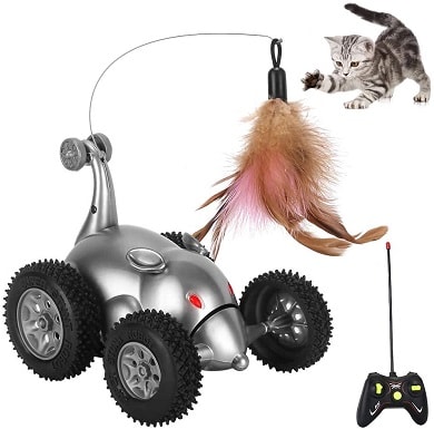 Игрушка с перьями для кошек SlowTon Remote