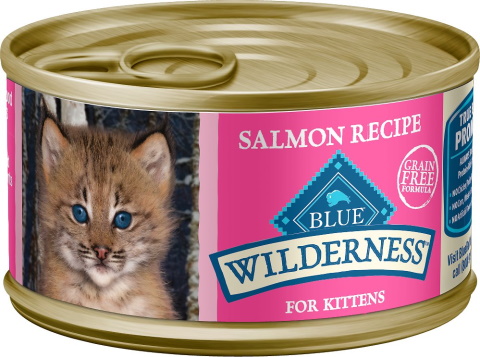 Blue Buffalo Wilderness Kitten Salmon Беззерновой консервированный корм для кошек