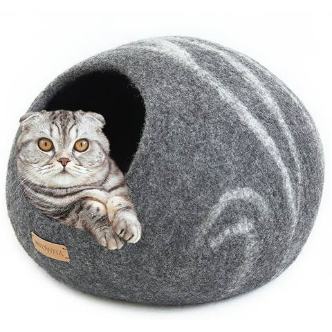 Кровать Meowfia Premium Felt Cat Cave