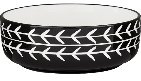 Нескользящая керамическая миска для собак и кошек Signature Housewares Black Arrow