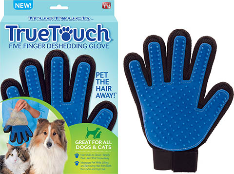 Как показано на телевидении True Touch Five Finger Pet Deshedding Glove