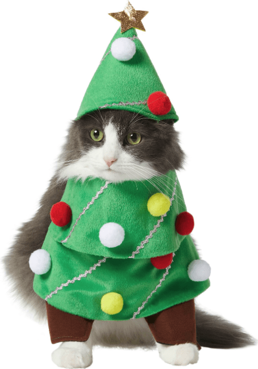 Frisco Front Walking Christmas Tree Dog & Cat Costume (1) кошка