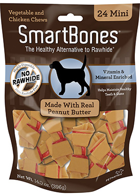 Smartbones Mini Peanut Butter Chew Bones Лакомства для собак