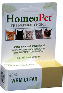 HomeoPet WRM Clear Dewormer от анкилостомы, аскариды, ленточные черви и власоглавы для кошек