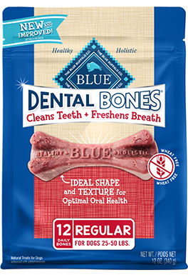 Полностью натуральные обычные лакомства для собак Blue Buffalo Dental Bones