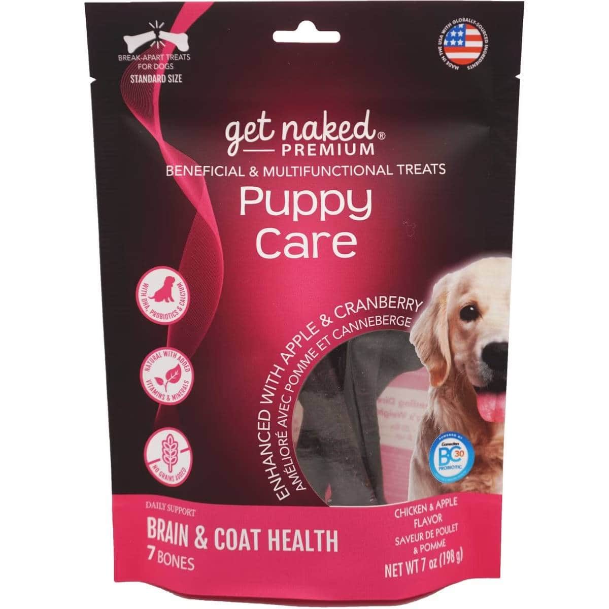 Приобретите лакомства для собак Naked Premium Puppy Care со вкусом курицы и яблока