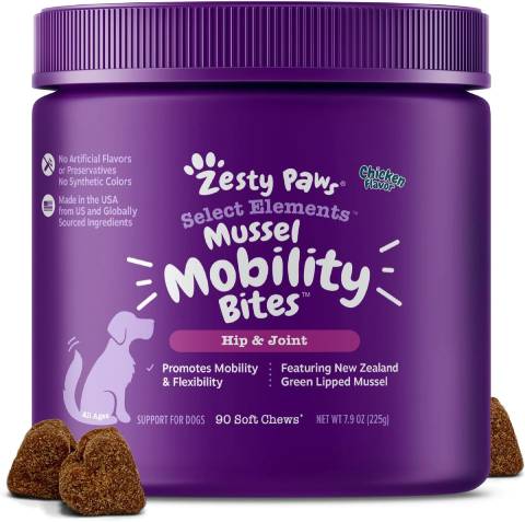 Zesty Paws Select Elements Mussel Mobility Bites